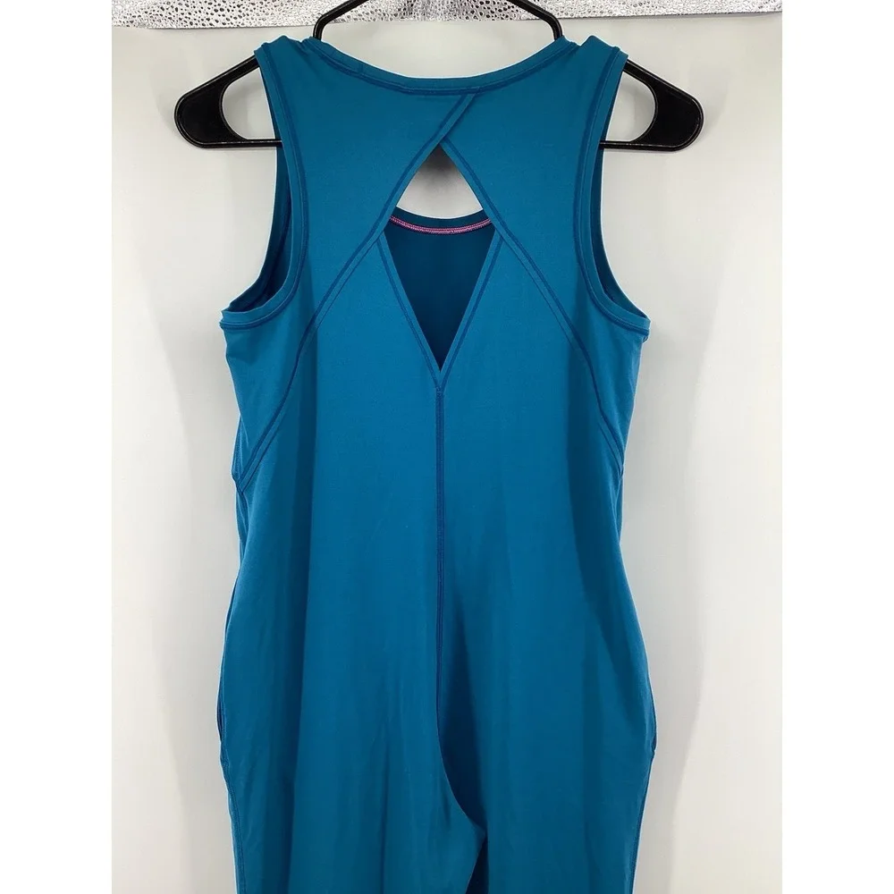 Girls  Ivivva by Lululemon racerback jumpsuit Dance Gymnastics- Teal- 14